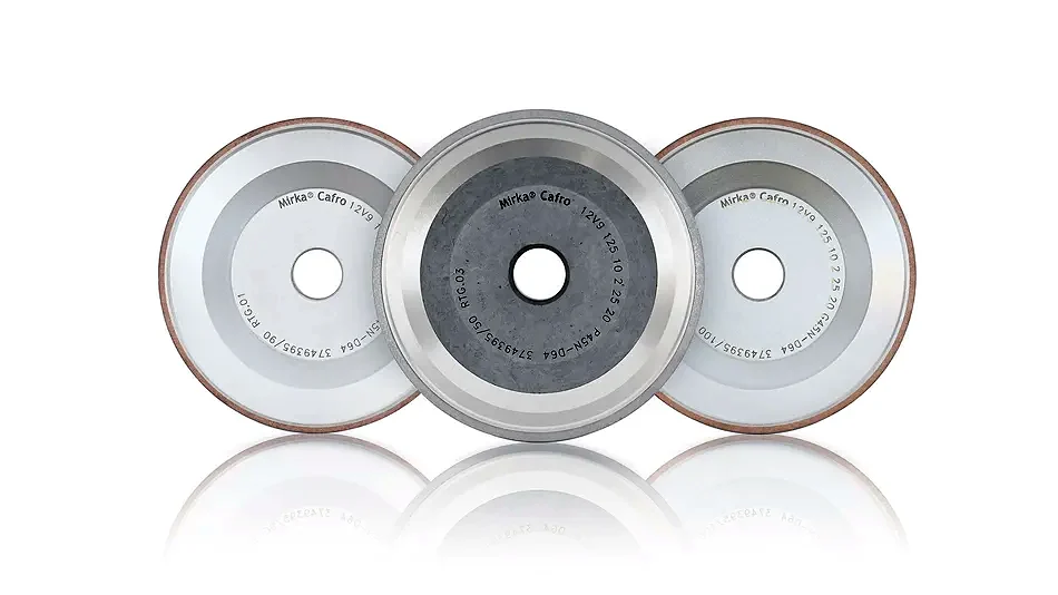 Trio de rebolos copo 12V9 de diamante e CBN